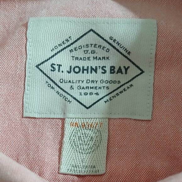 St. John’s Bay Legacy Oxford Classic Fit Long Sleeve Shirt Pink Size M - Picture 4 of 14
